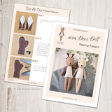 Deer, reindeer, doe & fawn doll PDF sewing pattern tutorial