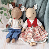 Deer doll and clothes PDF sewing pattern tutorial