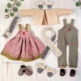 Doll clothes winter set, PDF sewing pattern bundle