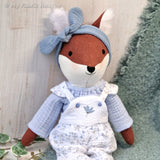 Fox doll and clothes PDF sewing pattern tutorial