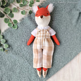 Fox doll and clothes PDF sewing pattern tutorial