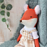 Fox doll and clothes PDF sewing pattern tutorial