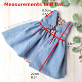 Doll's reversible dress PDF sewing pattern tutorial