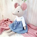 Mouse doll and clothes PDF sewing pattern tutorial