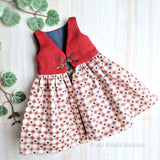 Doll's reversible dress PDF sewing pattern tutorial