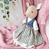 Doll's reversible dress PDF sewing pattern tutorial