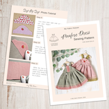 Doll clothes winter set, PDF sewing pattern bundle