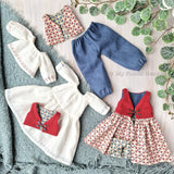 Doll clothes Spring set, PDF sewing pattern bundle